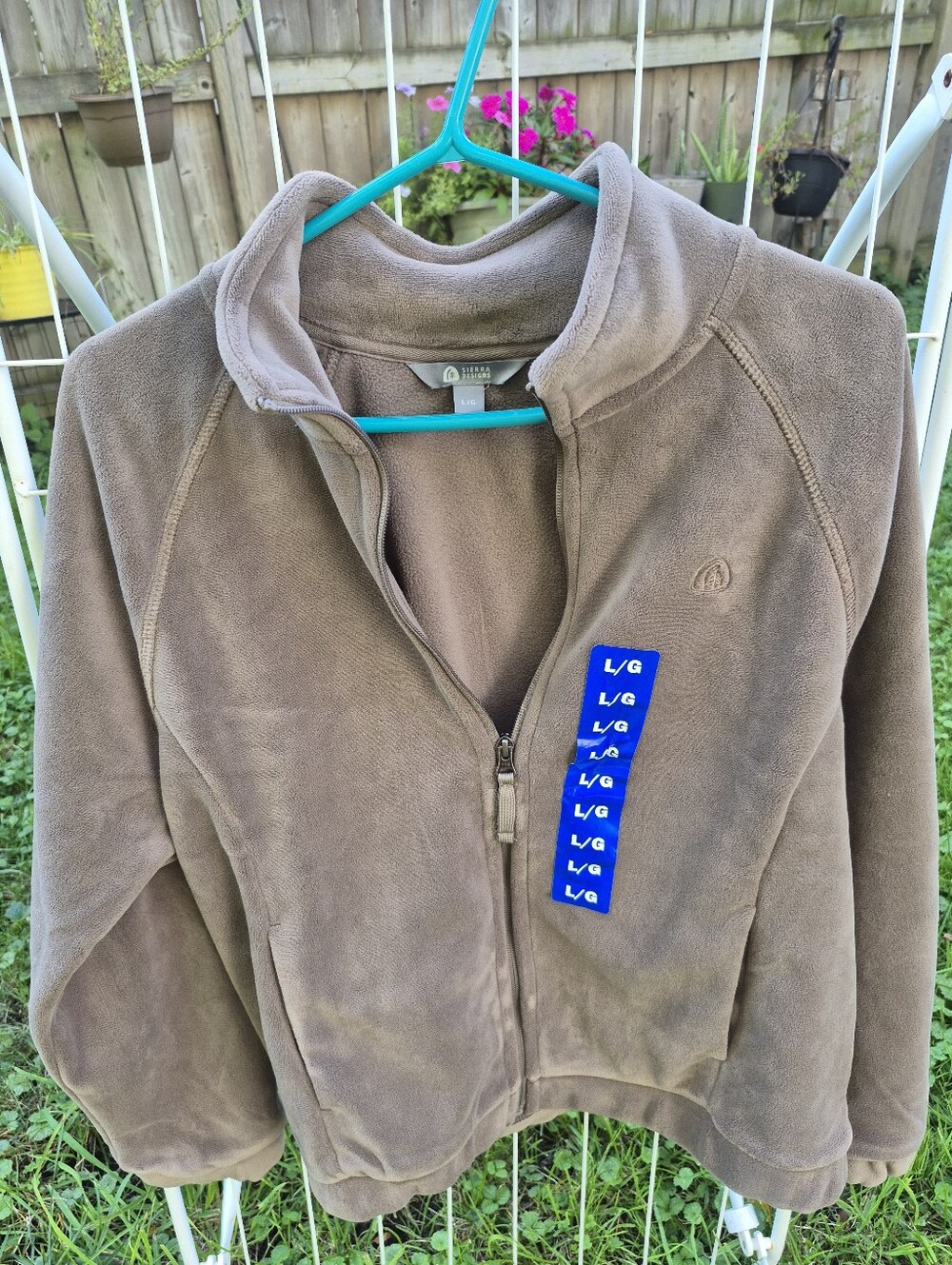 Sierra Designs Women's Taupe Fleece Full-Zip Jacket - Large